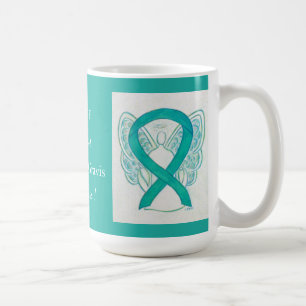Myasthenia Gravis Awareness Ribbon Angel Mug