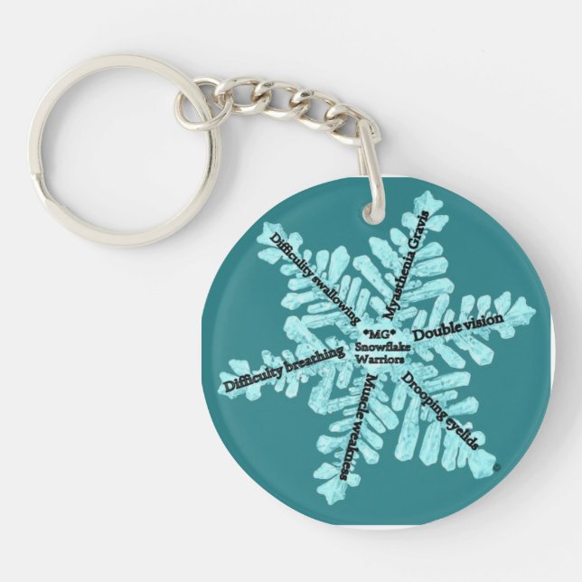 Myasthenia Gravis Awareness Round Keychain (Front)