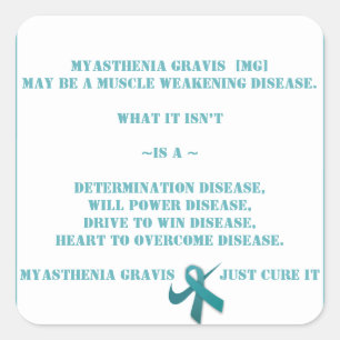 Myasthenia Gravis Awareness Square Sticker