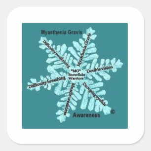 Myasthenia Gravis Awareness Square Stickers