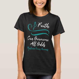 Myasthenia Gravis Awareness Teal Ribbon Christian T-Shirt