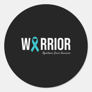 Myasthenia Gravis Awareness Teal Ribbon  Classic Round Sticker
