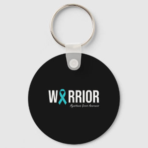 Myasthenia Gravis Awareness Teal Ribbon Key Ring
