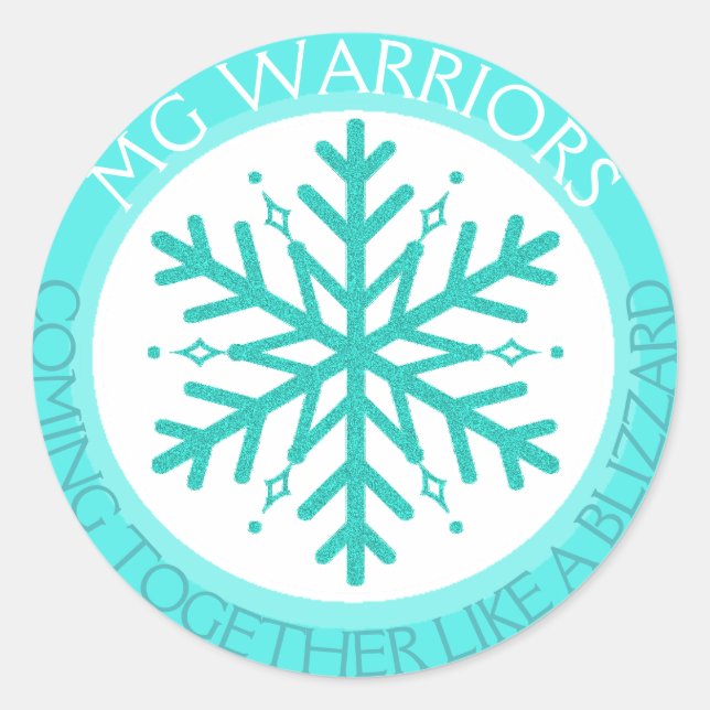 Myasthenia Gravis No Two Snowflakes sticker (Front)