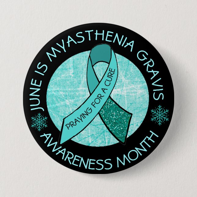 Myasthenia Gravis Praying for a Cure 7.5 Cm Round Badge (Front)