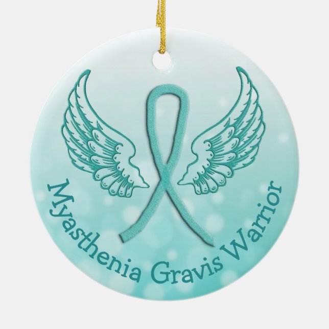 Myasthenia Gravis Snowflake Christmas  Ornament (Back)