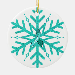 Myasthenia Gravis Snowflake Christmas  Ornament