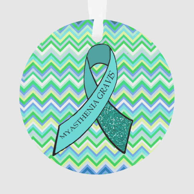 Myasthenia Gravis Snowflake Christmas  Ornament (Back)