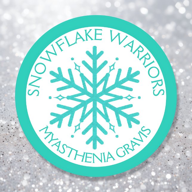 Myasthenia Gravis Snowflake Warrior sticker (Creator Uploaded)