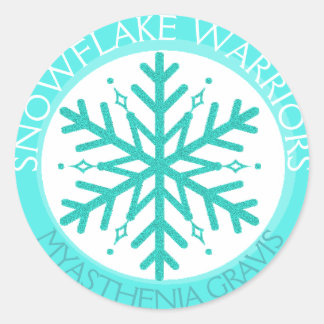 Myasthenia Gravis Snowflake Warrior sticker