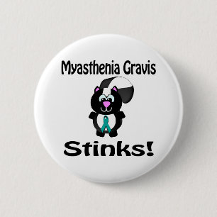 Myasthenia Gravis Stinks Skunk Awareness Design 6 Cm Round Badge