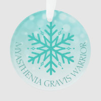 Myasthenia Gravis Warrior Snowflake Christmas