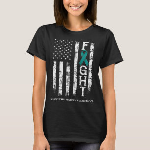 Myasthenia Gravis Warrior US Flag T-Shirt