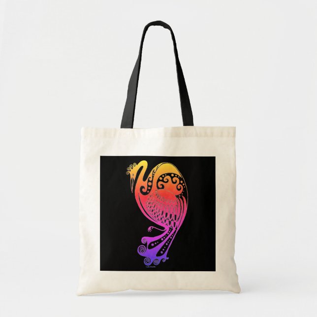 Mycenaean Greek Inspired Colourful Bird Tote Bag (Front)