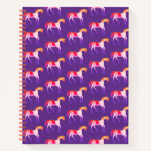 Mycenaean Greek Inspired Colourful Horses Notebook