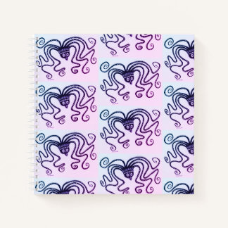 Mycenaean Greek Inspired Colourful Octopus Noteboo Notebook