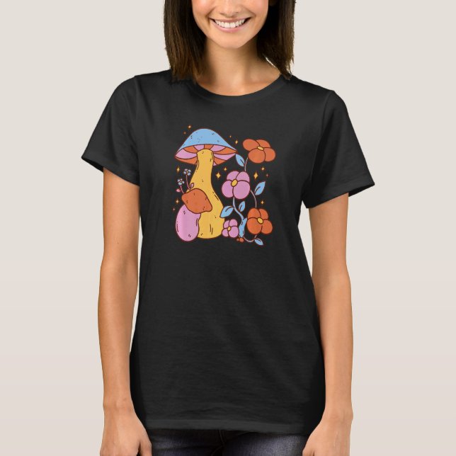 Mycology Colourful Magical Mushrooms For Hippies A T-Shirt (Front)