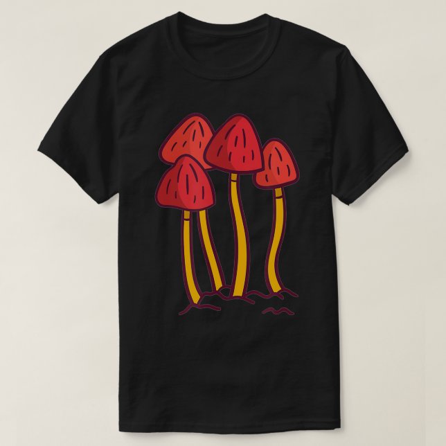 Mycology Fungi Foraging Mushroom Whisperer Red Shr T-Shirt (Design Front)