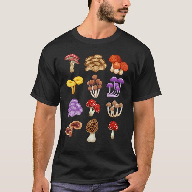 Mycology  Fungi Foraging Mushroom Whisperer T-Shirt (Front)