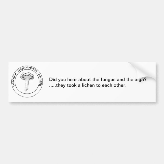 Mycology Humour Bumper Sticker (Front)