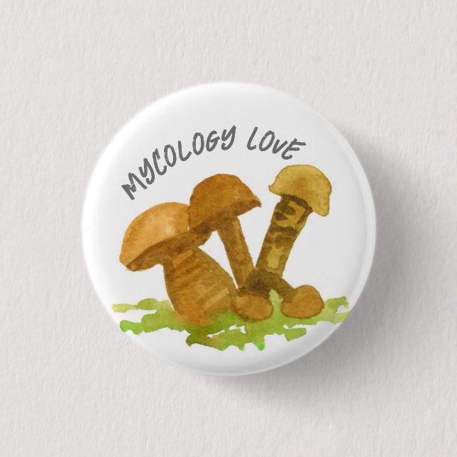 Mycology Love Mushrooms Plant Science Botanical 3 Cm Round Badge (Front)