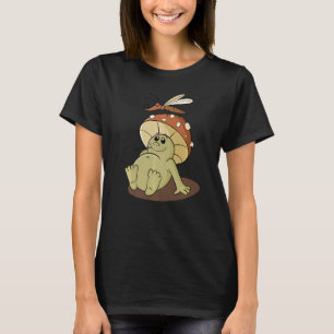Mycology Mushrooms Vintage Frog Cottagecore Family T-Shirt