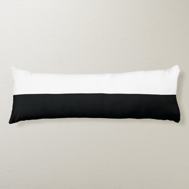 Mydeas | Black & White Extra Wide Stripes Body Cushion (Front)