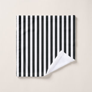 Mydeas   Black & White Thin Stripes Wash Cloth