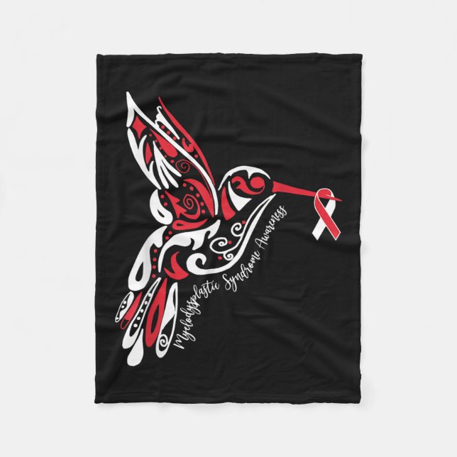 Myelodysplastic Syndrome Mds Awareness Fleece Blanket (Front)