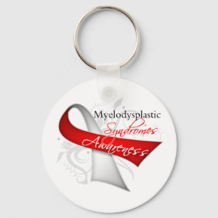 Myelodysplastic  Syndromes Awareness Ribbon Key Ring