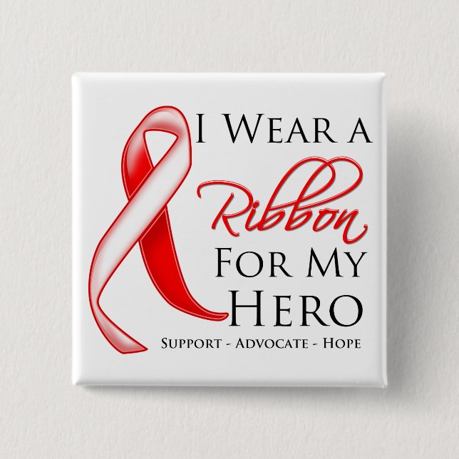 Myelodysplastic Syndromes I Wear a Ribbon For My H 15 Cm Square Badge (Front)