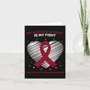 Myeloma Awareness Ribbon Blood Cancer Survivor Pla Card