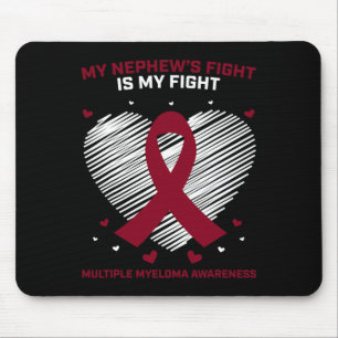 Myeloma Awareness Ribbon Blood Cancer Survivor Pla Mouse Mat