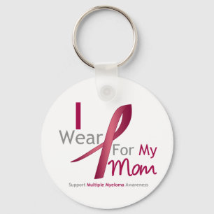 Myeloma - I Wear Burgundy For My Mum Key Ring
