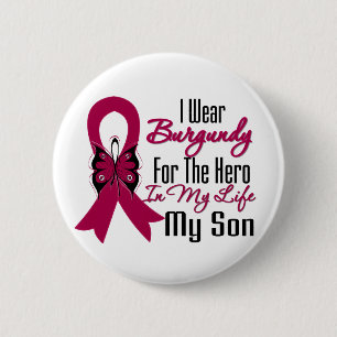 Myeloma Ribbon Hero My Son 6 Cm Round Badge