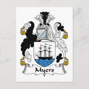 Myers Family Crest Postcard