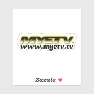 MYETV laptop sticker (transparent/white)