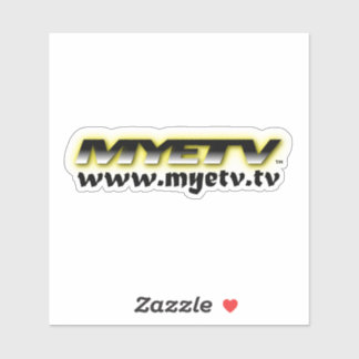 MYETV laptop sticker (transparent/white)