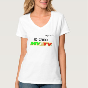 MYETV's italian Women's Basic V-Neck T-Shirt