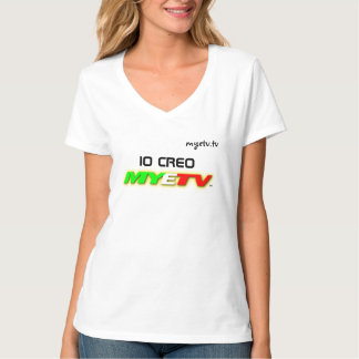 MYETV's italian Women's Basic V-Neck T-Shirt