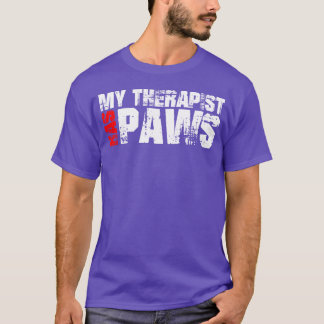 Myherapist Has Paws retro T-Shirt