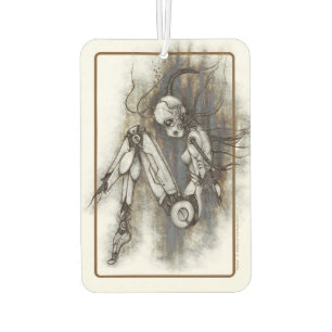 Myisa Broken Robot Girl Dark Art Illustration Car Air Freshener