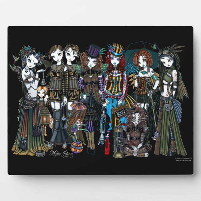 Myka Jelina Steampunk Tribal Fairies Photo Plaque (Front)