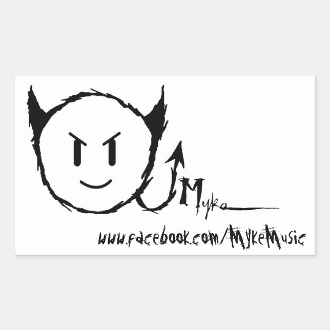 Myke Rectangle Sticker (Front)