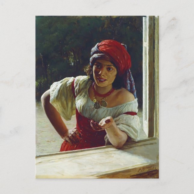 Mykola Yaroshenko- Gypsy Woman Postcard (Front)