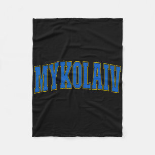 Mykolaiv Ukraine Lovers Patriotic Proud Ukrainian Fleece Blanket