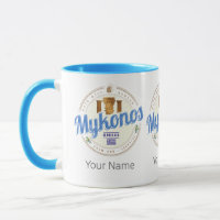 Mykonos Cyclades Islands Greece Vintage Souvenir