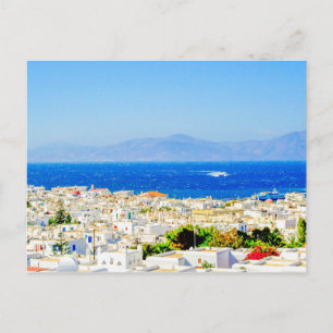 Mykonos downtown. postcard