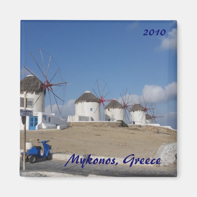 Mykonos, Greece, 2010 Magnet (Front)