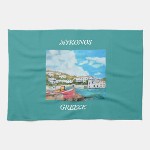 Mykonos - Greece - American MoJo Kitchen Towel